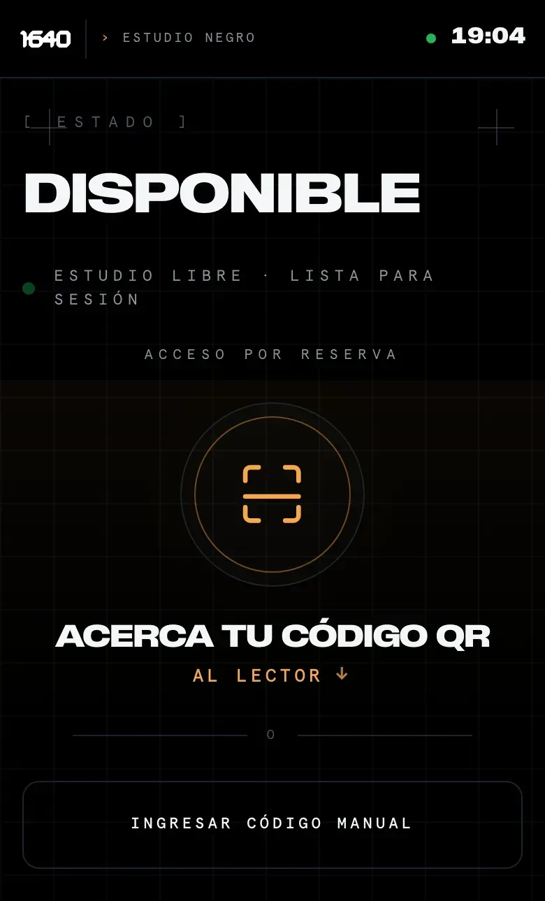 El kiosko de acceso en la pantalla de un teléfono
