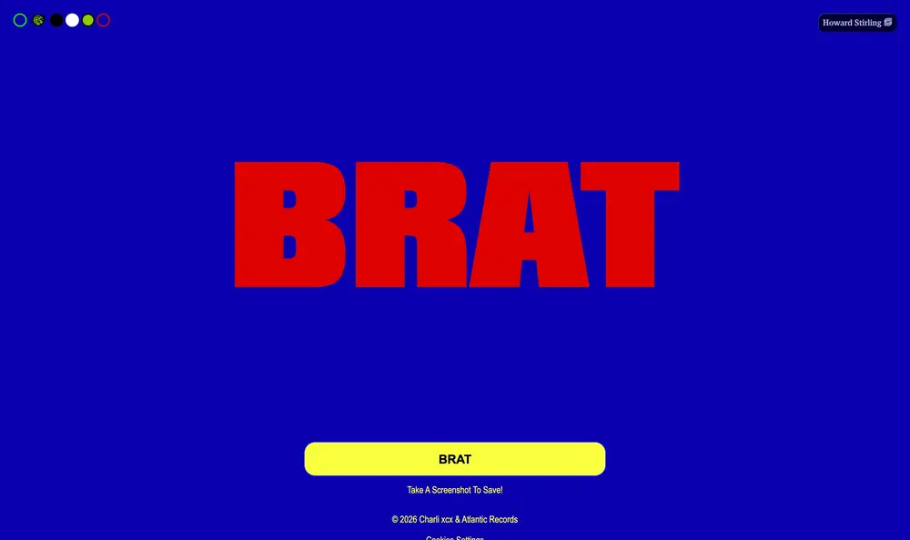 The brat cover generator, from Charli xcx
