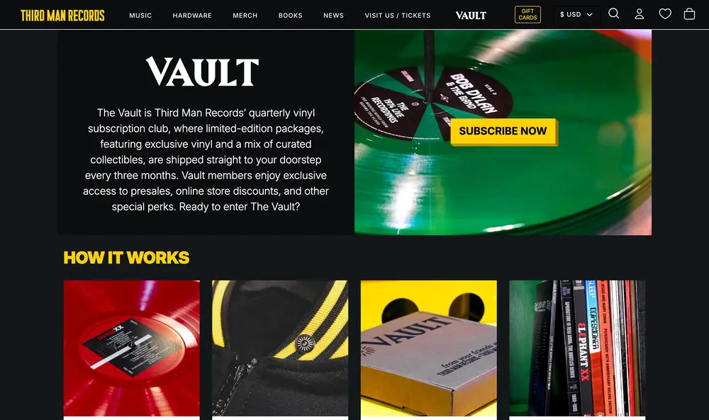 The Third Man Records Vault page