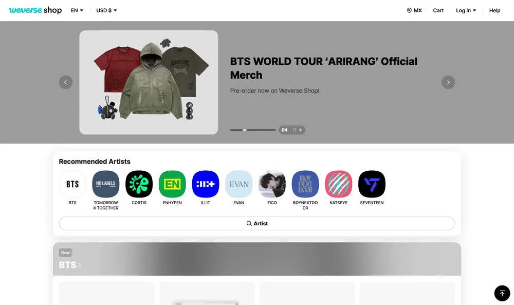 Weverse Shop: K-pop presales and official merch